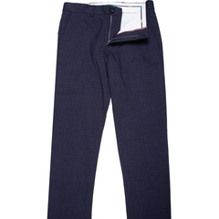 Mid Fit Stretch Cotton Check Trouser-casual & dress trousers-FA2 Online Outlet Store