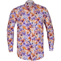 Treviso Abstract Floral Print Casual Cotton Shirt-shirts-FA2 Online Outlet Store