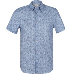 Tailored Fit Small Line Floral Print Short Sleeve Shirt-shirts-FA2 Online Outlet Store