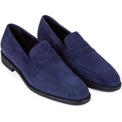 Remi Navy Suede Loafer-shoes & boots-FA2 Online Outlet Store