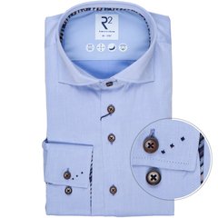 Luxury 2-Ply Cotton Twill Dress Shirt With Print Trim-shirts-FA2 Online Outlet Store