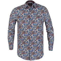 Beaumont Stretch Cotton Musical Instruments Print Shirt-shirts-FA2 Online Outlet Store