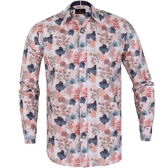 Blake Stretch Cotton Watercolour Print Shirt-shirts-FA2 Online Outlet Store