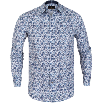 Blake Stretch Cotton Floral Vine Print Shirt