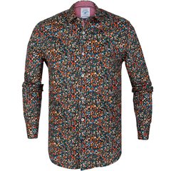Tree Trunks Print Stretch Cotton Shirt-shirts-FA2 Online Outlet Store