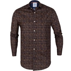 Firewood Print Stretch Cotton Shirt-shirts-FA2 Online Outlet Store