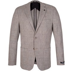 Smart Linen & Wool Blend Check Blazer-jackets & blazers-FA2 Online Outlet Store