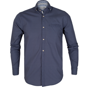 Bruno Micro Geometric Print Casual Cotton Shirt