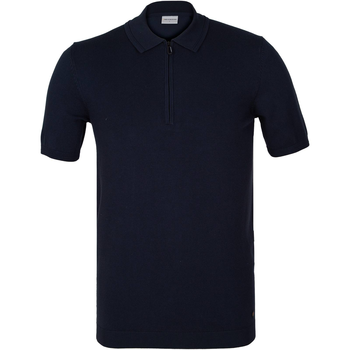 Short Sleeve Knit Zip-up Polo