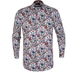 Beaumont Bugs & Flowers Print Stretch Cotton Casual Shirt-shirts-FA2 Online Outlet Store