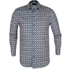 Beaumont Pacific Geometric Print Stretch Cotton Casual Shirt-shirts-FA2 Online Outlet Store