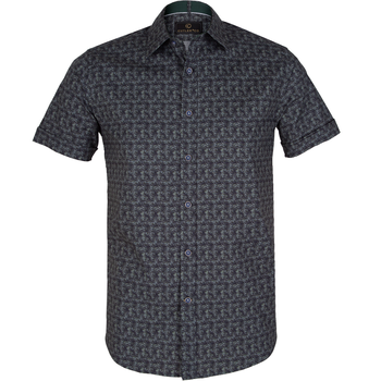 Brent Swirls Print Short Sleeve Shirt
