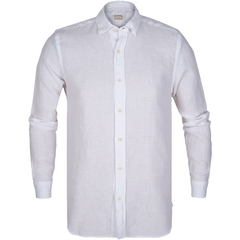 Roma Luxury Linen Shirt With Floral Trim-shirts-FA2 Online Outlet Store