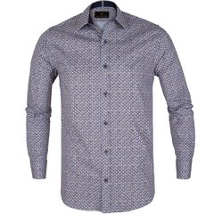 Beaumont Geometric Print Stretch Cotton Shirt-shirts-FA2 Online Outlet Store