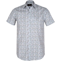 Brody Geometric Print Short Sleeve Shirt-shirts-FA2 Online Outlet Store