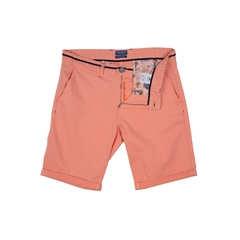Bright Peached Twill Stretch Cotton Shorts-shorts-FA2 Online Outlet Store