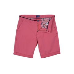 Bright Peached Twill Stretch Cotton Shorts-shorts-FA2 Online Outlet Store