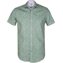 Watercolour Stripes Print Short Sleeve Shirt-shirts-FA2 Online Outlet Store