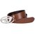 D-Logo Silver Buckle Leather Belt