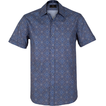 Brody Micro Floral Print Short Sleeve Shirt