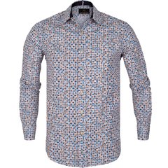 Blake Retro Geometric Print Stretch Cotton Shirt-shirts-FA2 Online Outlet Store
