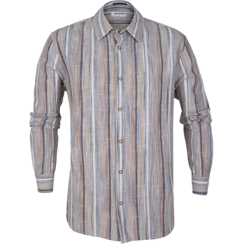 Multi-coloured Slub Stripes Casual Shirt