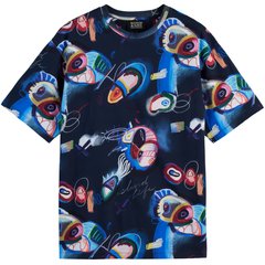 Relaxed Fit Abstract Print T-Shirt-t-shirts & polos-FA2 Online Outlet Store