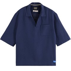 Relaxed Fit Linen Pullover Polo Shirt-t-shirts & polos-FA2 Online Outlet Store