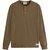 Relaxed Fit Slub Cotton Grandad Long Sleeve T-Shirt