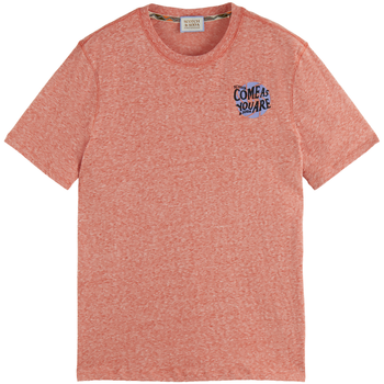 Chest Print Melange T-Shirt