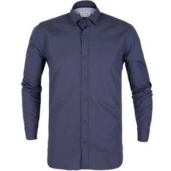 Roma Micro Print Casual Cotton Shirt