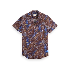Map Print Short Sleeve Resort Shirt-shirts-FA2 Online Outlet Store
