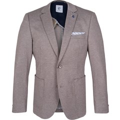 Taupe Stretch Knit Blazer-jackets & blazers-FA2 Online Outlet Store