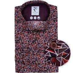 Abstract Prism Print Stretch Cotton Dress Shirt-shirts-FA2 Online Outlet Store