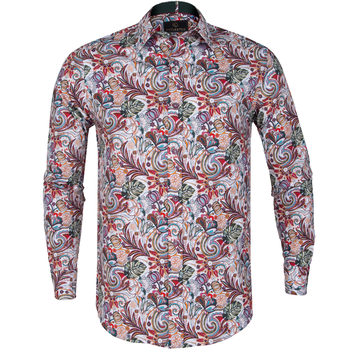 Clyde Stretch Cotton Paisley Floral Print Shirt