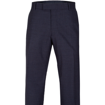 Caper Mini Check Stretch Wool Dress Trouser