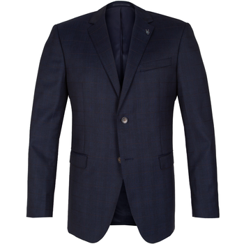 Ayden Navy Windowpane Check Wool Suit