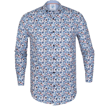 Pheasant Print Stretch Cotton Shirt