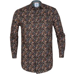 Pheasant Print Stretch Cotton Shirt-shirts-FA2 Online Outlet Store