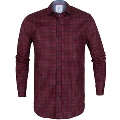 Uneven Check Print Stretch Cotton Shirt-shirts-FA2 Online Outlet Store