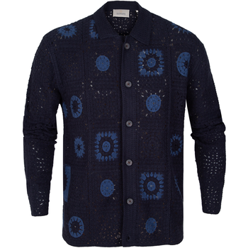 Timeo Crochet Knit Cardigan Shirt