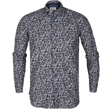 Roma Cotton Corduroy Floral Print Casual Shirt