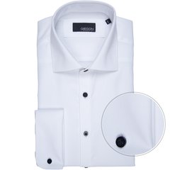 Archie Slim Fit Formal Black Button Double Cuff Shirt-shirts-FA2 Online Outlet Store